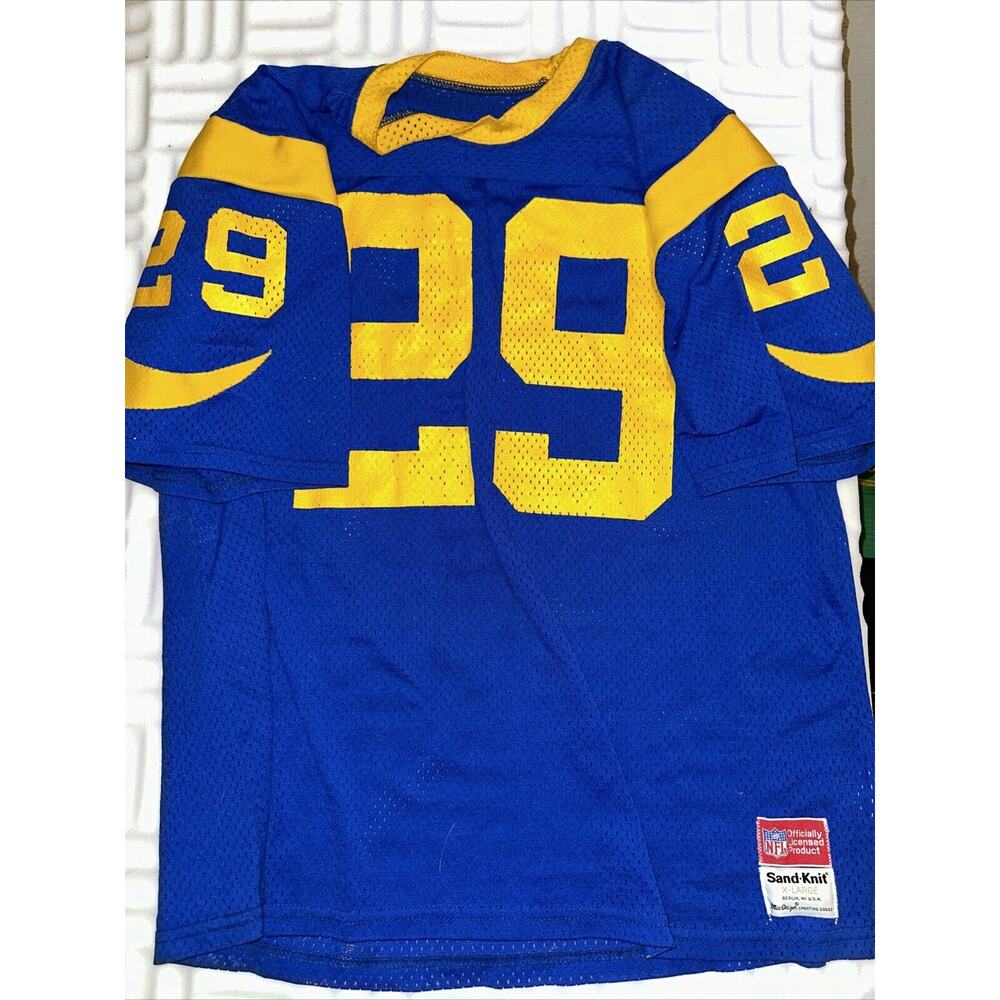 Vintage Los Angeles Rams Eric Dickerson Sand Knit Medalist Jersey Size 50 XL